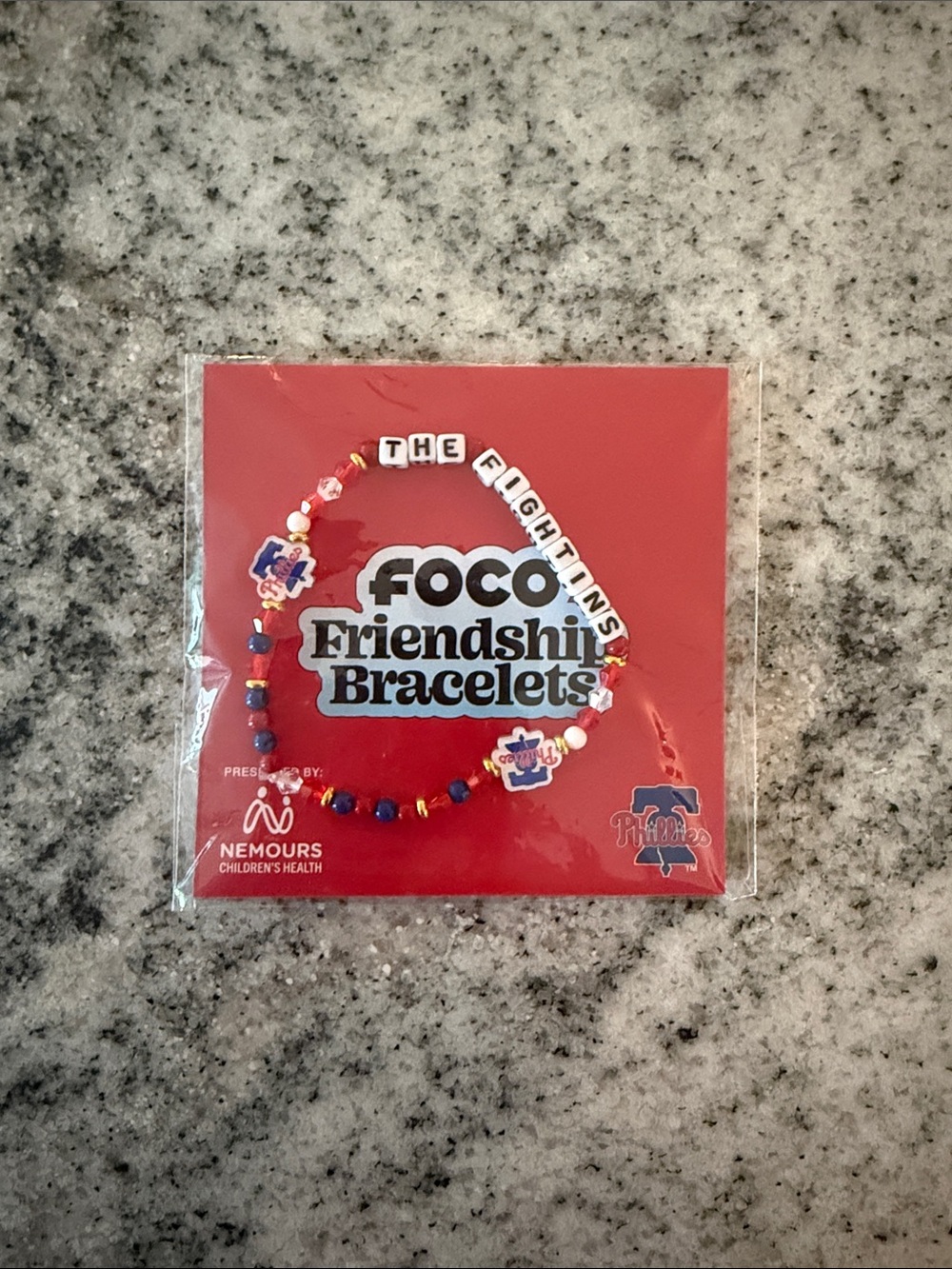 Friendship Bracelet - Red & Blue Phillies Design